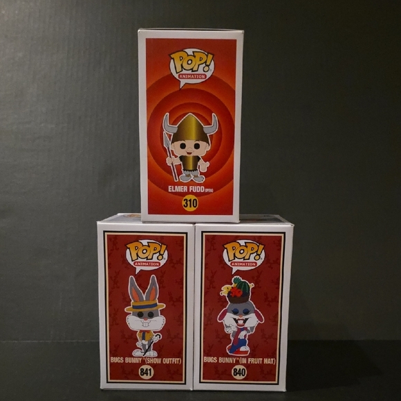 Funko Pop! Looney Tunes Elmer Fudd and Bugs Bunny Figures - Picture 3 of 9